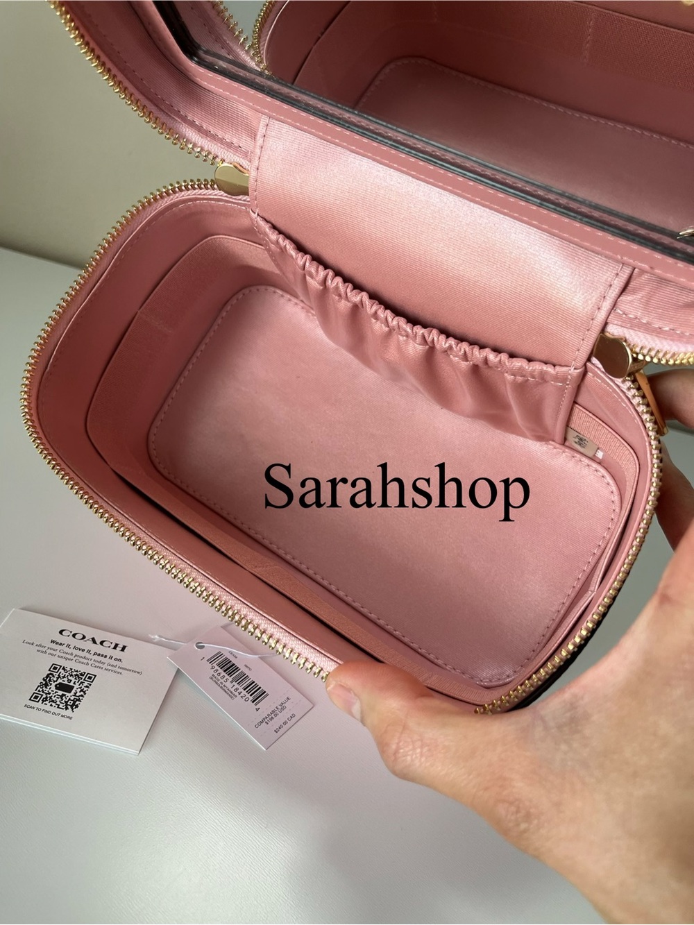 ✅Coach Cosmetic Case In Signature Canvas - Picture 8 of 10
